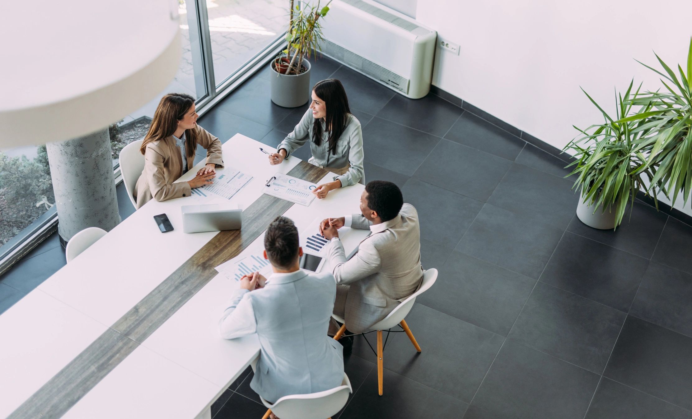Business team meeting around a table